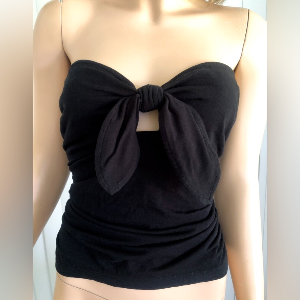 Black tube top tie front from Nordstrom